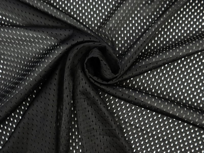 Polyester Athletic Mesh in Black