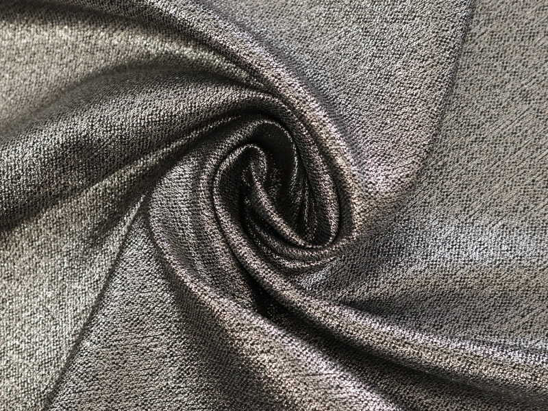 Metallic Polyester Crepe in Gunmetal | B&J Fabrics