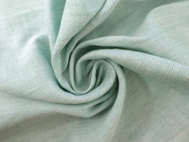 Brushed Cotton Twill Shirting in Mint | B&J Fabrics