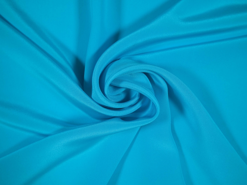 silk Crepe De Chine in peacock - bunched
