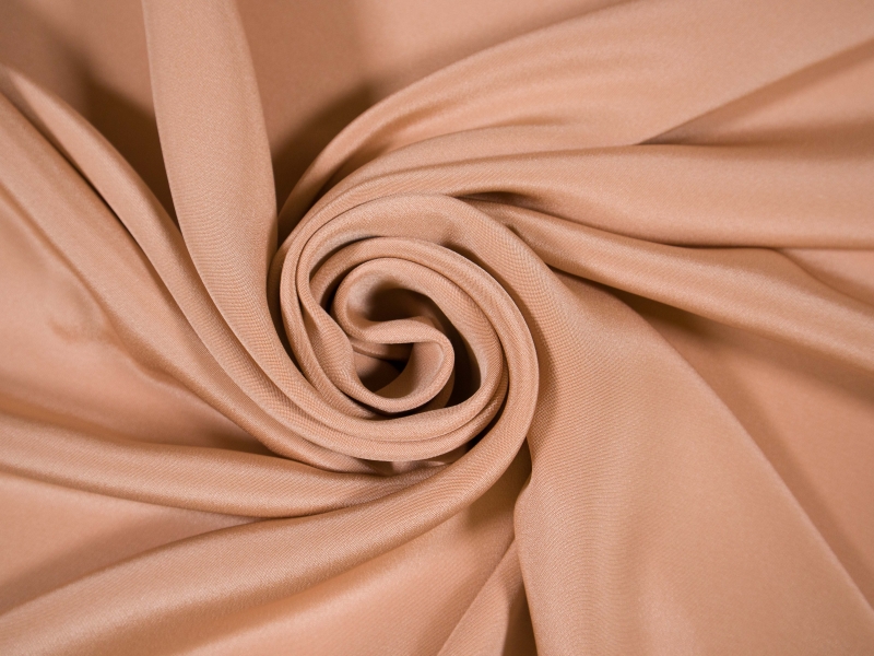 4-ply silk crepe in nude draped