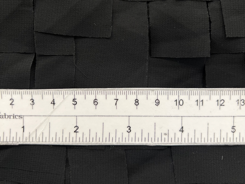 Laser Cut Polyester Georgette Rectangle Fringe | B&J Fabrics