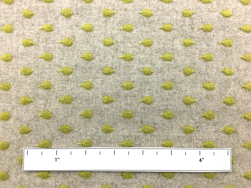 Cotton Wool Flannel With Embroidered Dots1