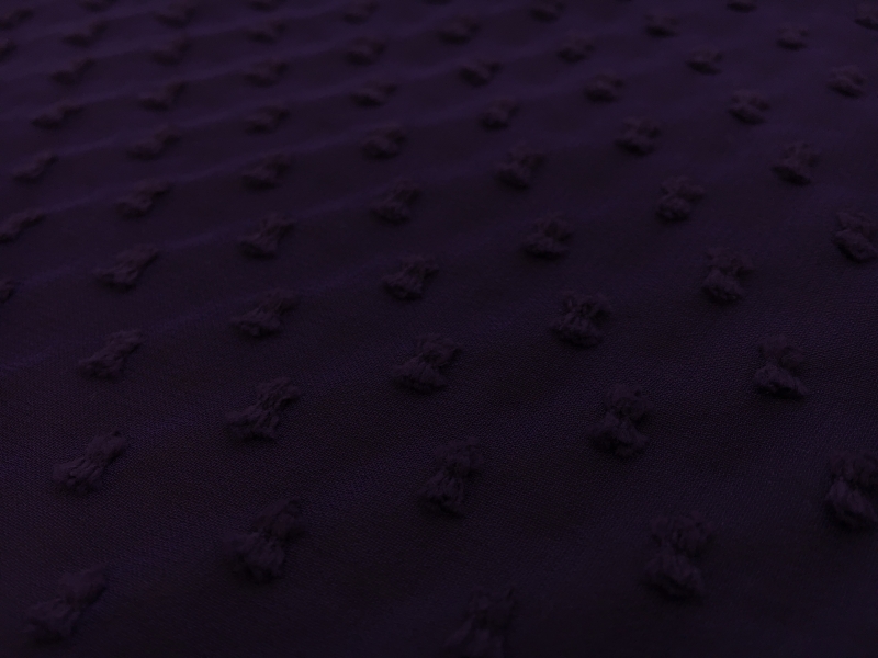 Silk and Cotton Swiss Dot Chiffon in Purple0