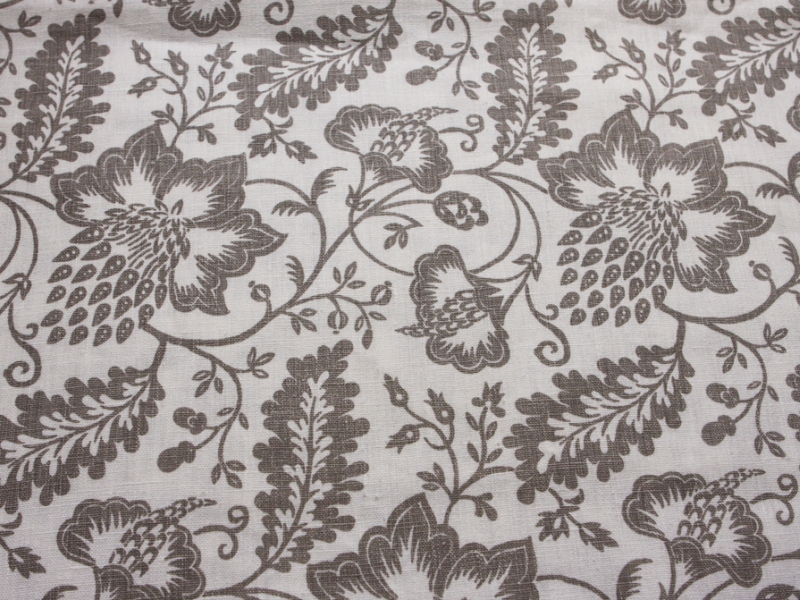 Linen Upholstery Floral Print | B&J Fabrics