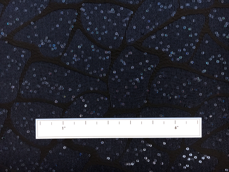 Sequined Double Face Polyester Jacquard Brocade1