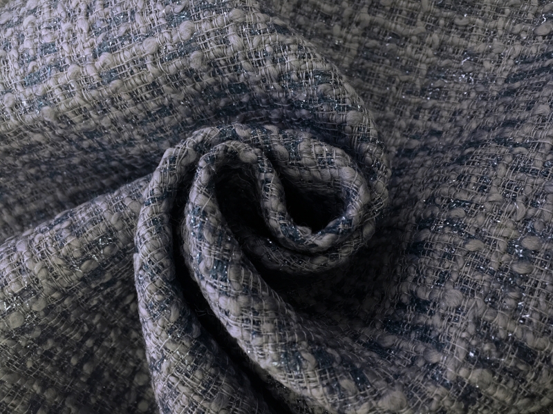 Wool and Nylon Lurex Tweed in Powder Blue1