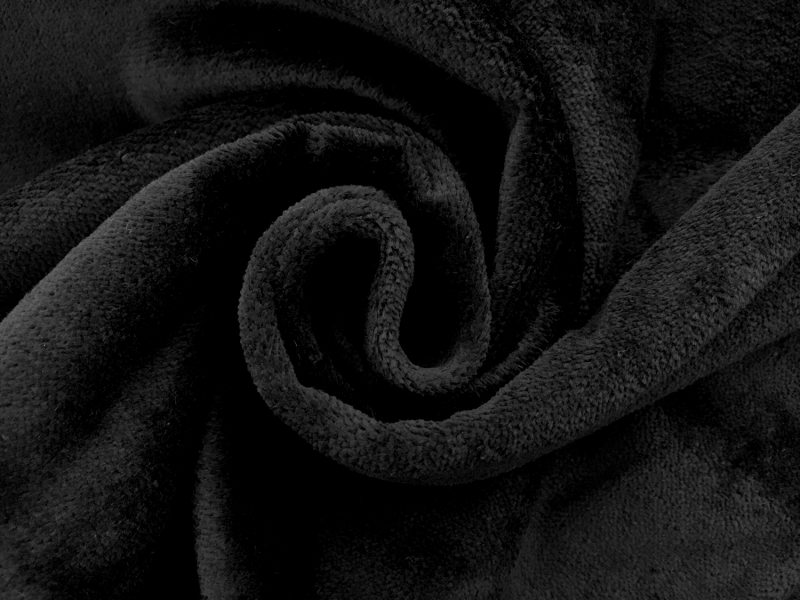 Cotton Terry Velour in Black 1