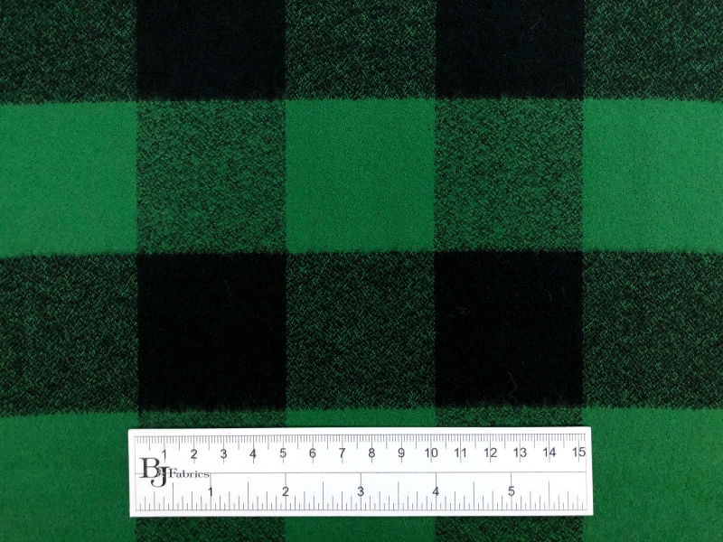 Cotton Mammoth Flannel Check in Green3