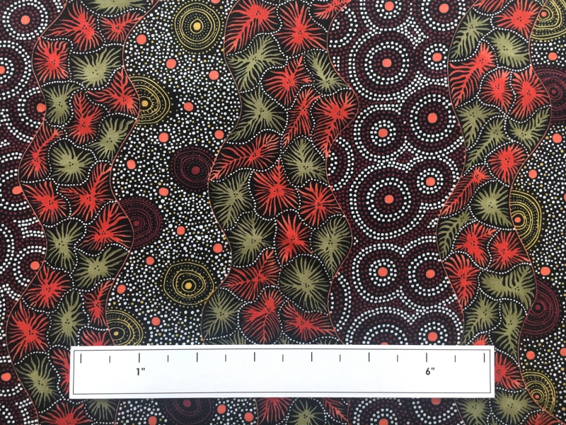 Australian Cotton Print With Aboriginal Motif3
