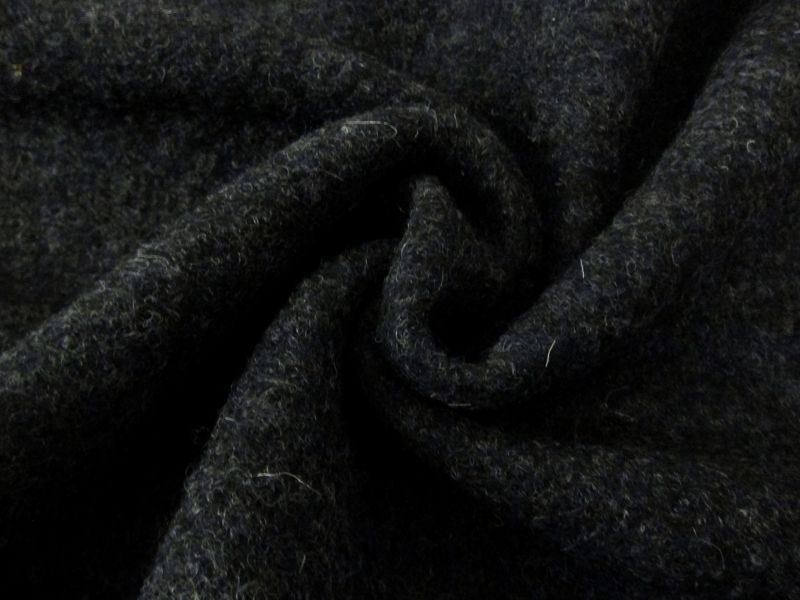 Boiled Wool in Charcoal Grey