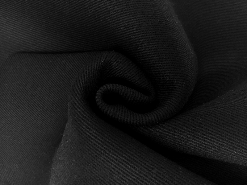 Italian Wool Blend Stretch Doubleface Twill Coating in Dark Brown1