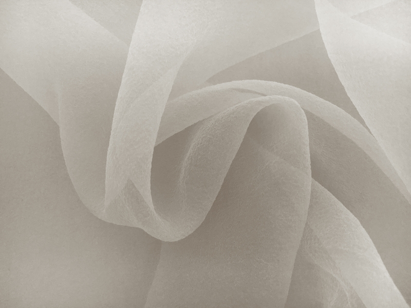 Japanese Pebbled Poly Organza in Off White | B&J Fabrics