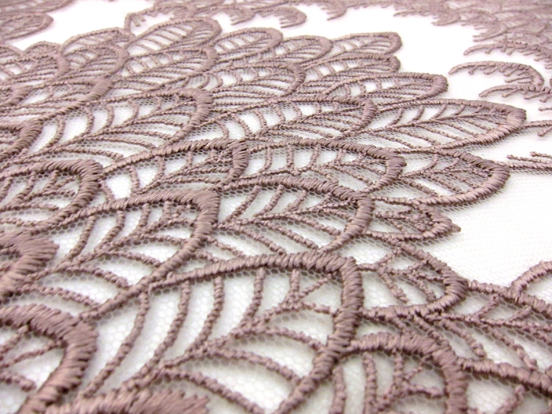 Embroidered Tulle in Old Rose1