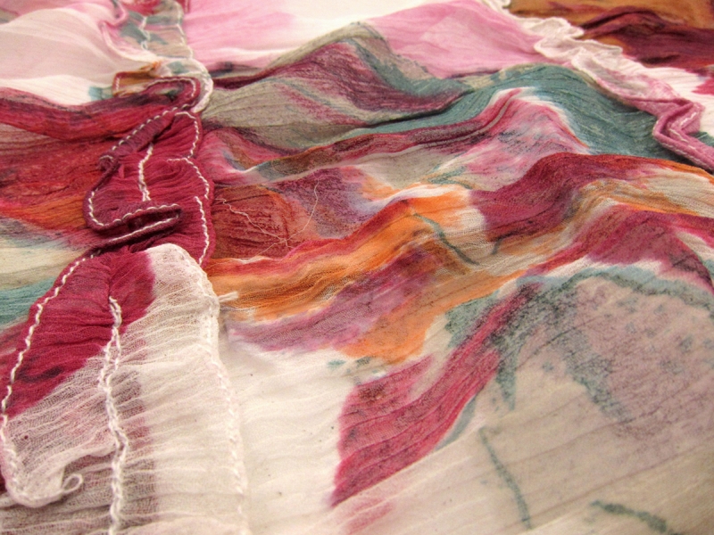 REDUCED Printed Crinkle Silk Fluted Chiffon | B&J Fabrics