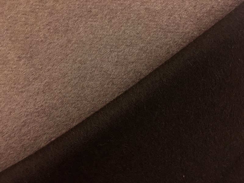 Italian Cashmere Doubleface Coating in Chamoisee And Brown0