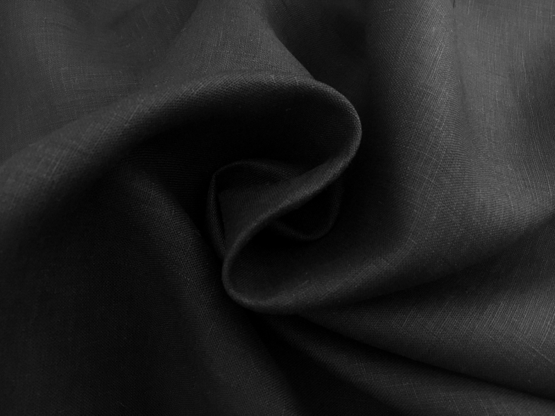 Belgian Handkerchief Linen in Black1