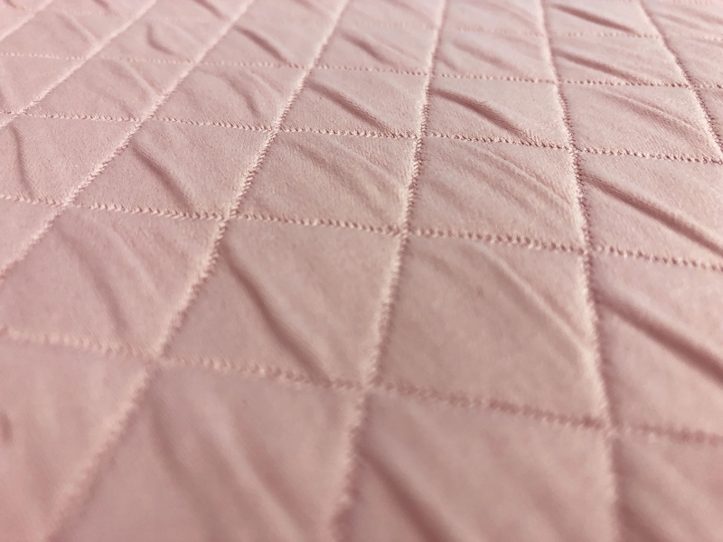 Diamond Quilted Woven Polyester in Blush2