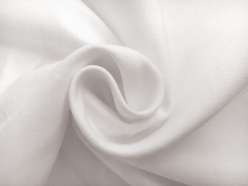 Linen Cotton Lycra Blend in White1