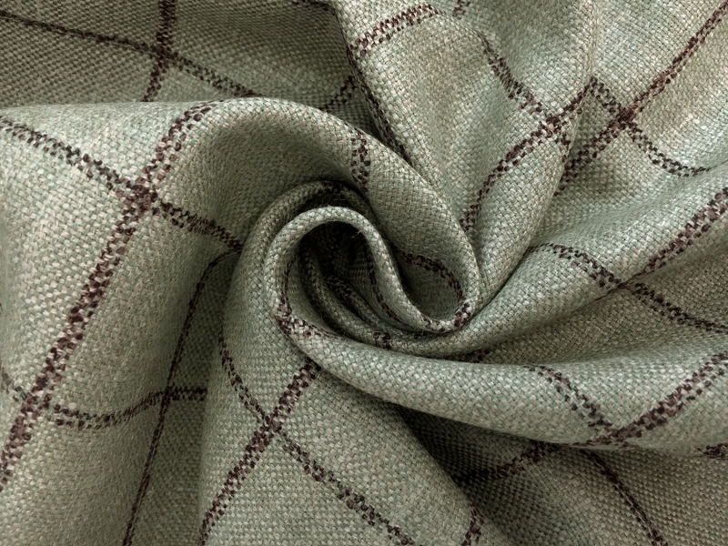 Italian Silk Linen Wool Blend Window Pane in Sage1