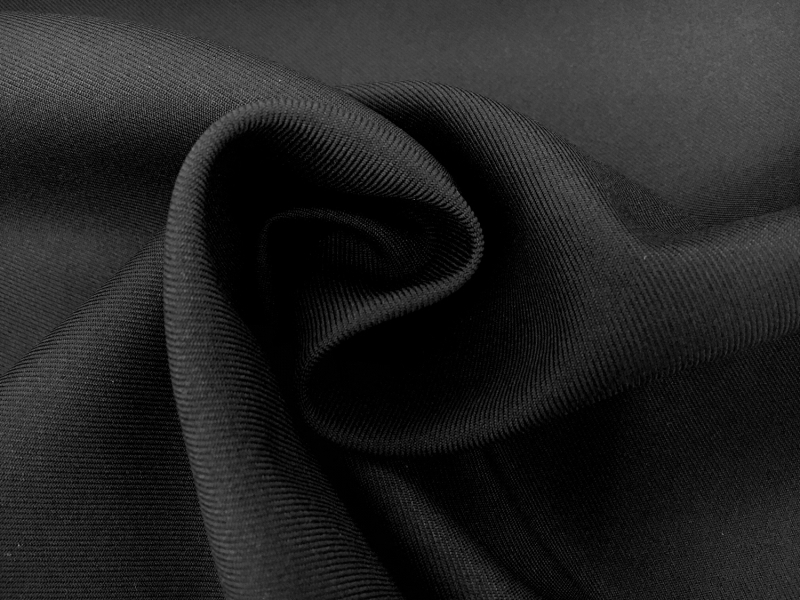 Polyester Gabardine in Black1
