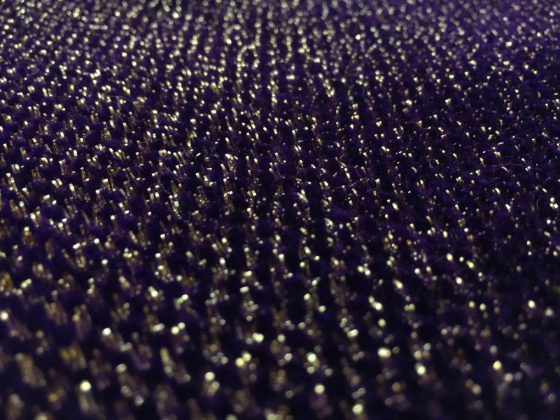 Silk Lurex Novelty Velvet in Purple Gold2