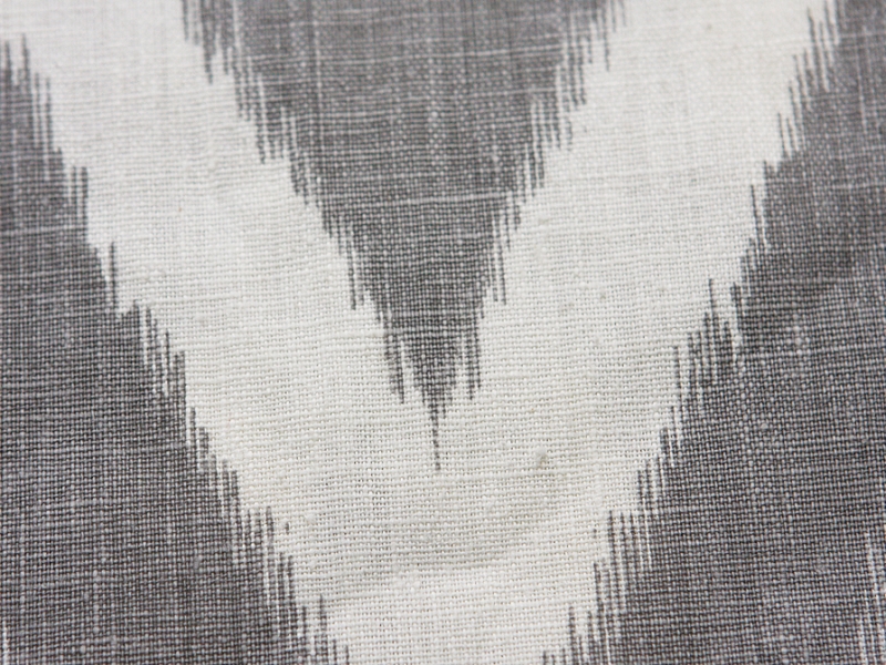 Linen Upholstery Zig Zag Ikat Print2