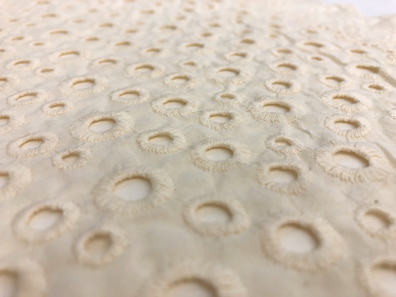 Natural Cotton Eyelet With Scalloped Edge1