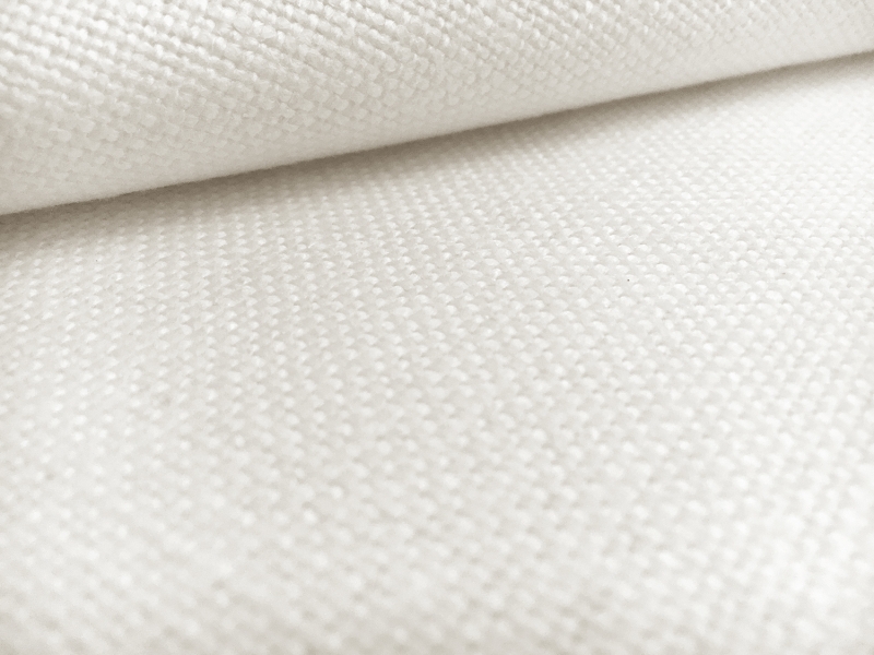 Belgian Sanforized Upholstery Linen in White 0
