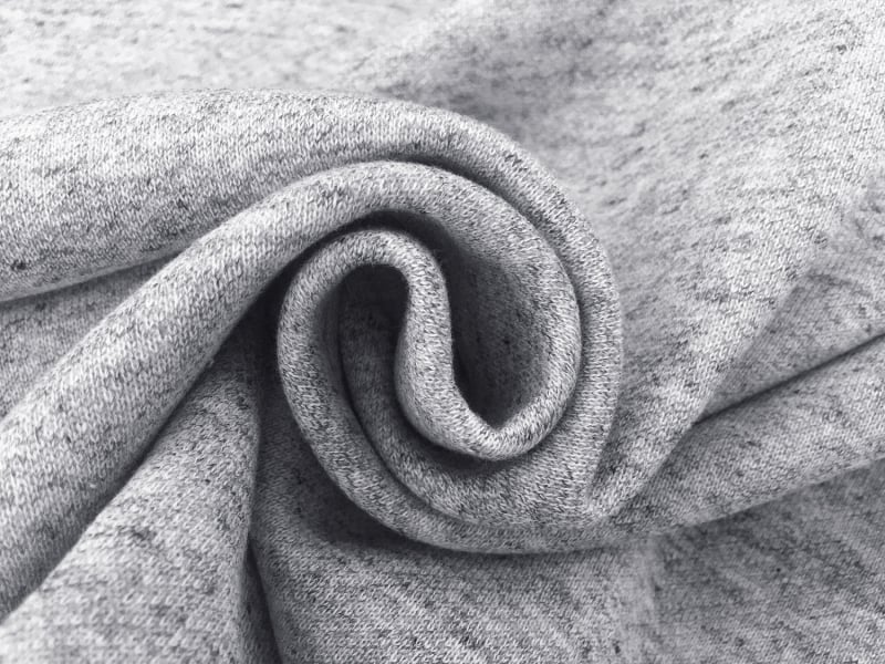 Japanese Cotton Sweatshirt Fleece in Heather Grey
