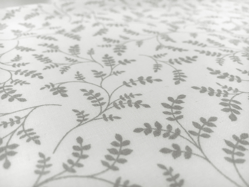 Cotton Broadcloth Leaves And Twigs Print2