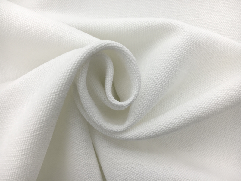 Linen and Cotton High Performance Upholstery in Optic White1