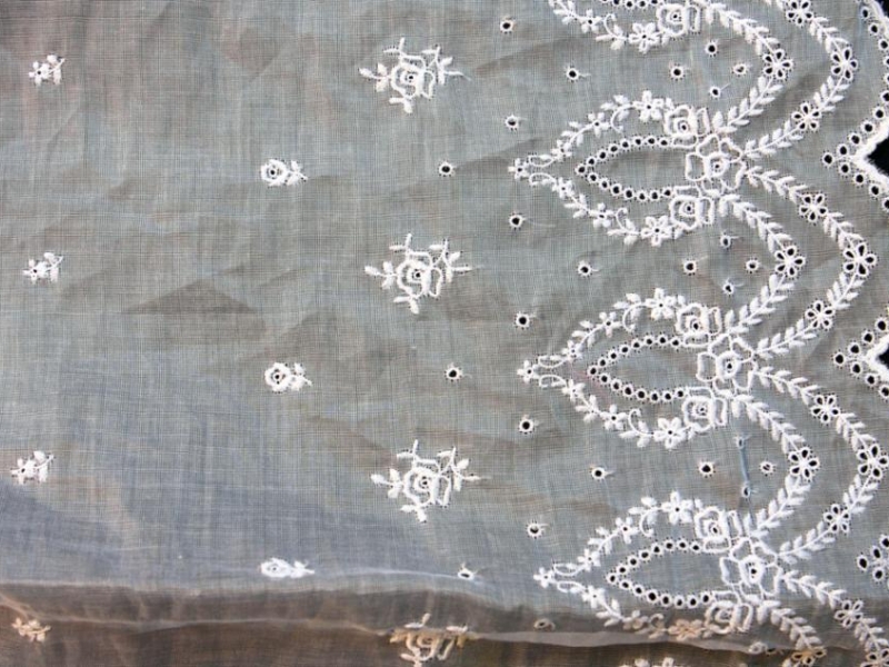 Embroidered Cotton Organdy0