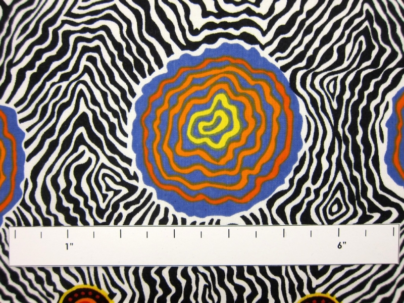 Australian Cotton Print With Aboriginal Motif1