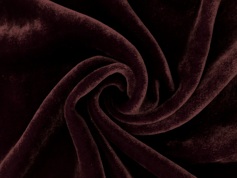 Silk and Rayon Velvet in Plum | B&J Fabrics