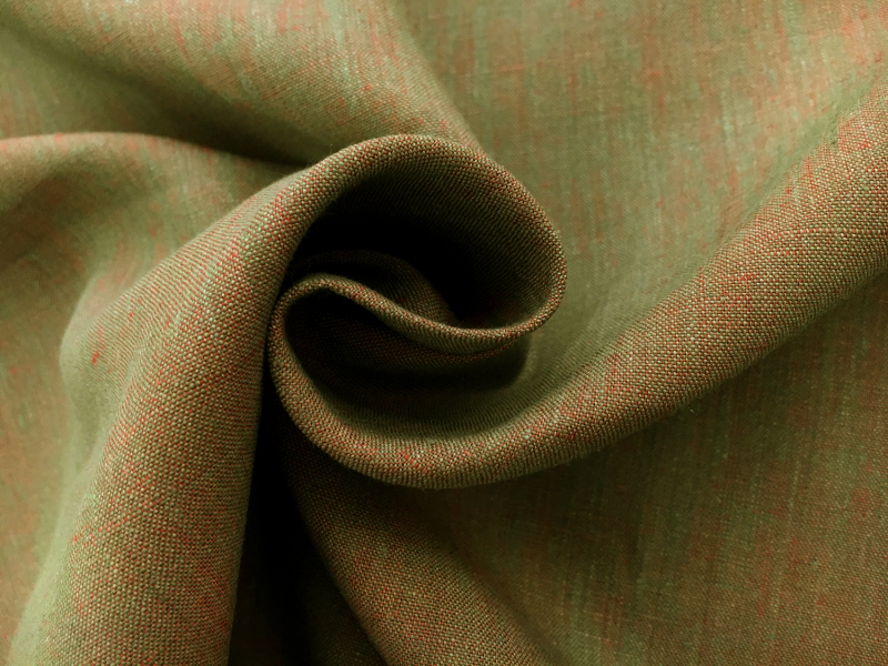 Two Toned Lightweight Linen in Olive Red1