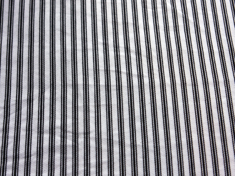 Cotton Ticking Stripe in Black | B&J Fabrics