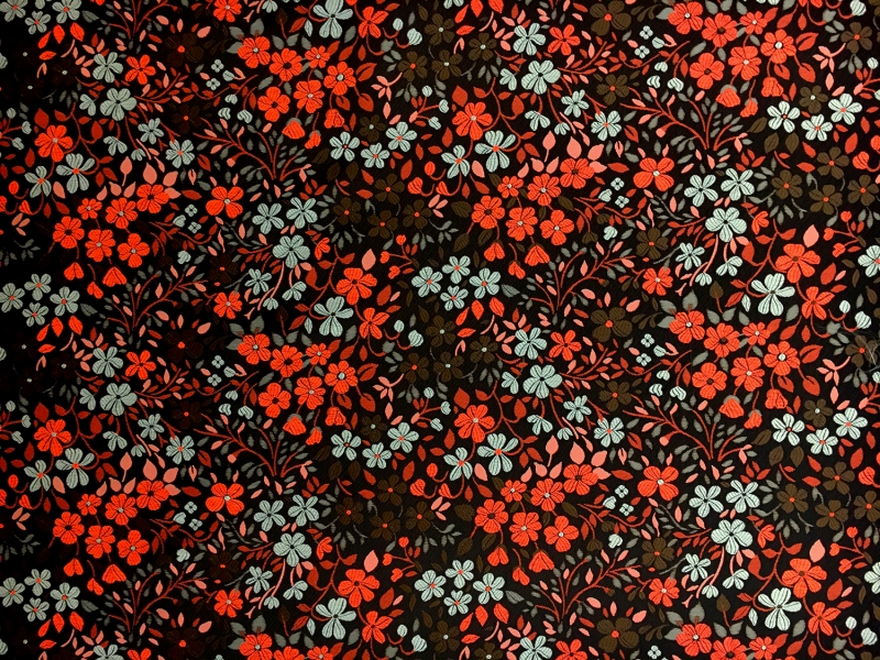 Polyester and Nylon Blend Floral Jacquard0