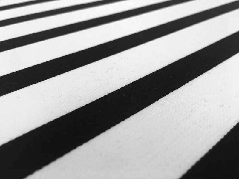 Cotton Rayon Black And White 1/2" Satin Stripe2