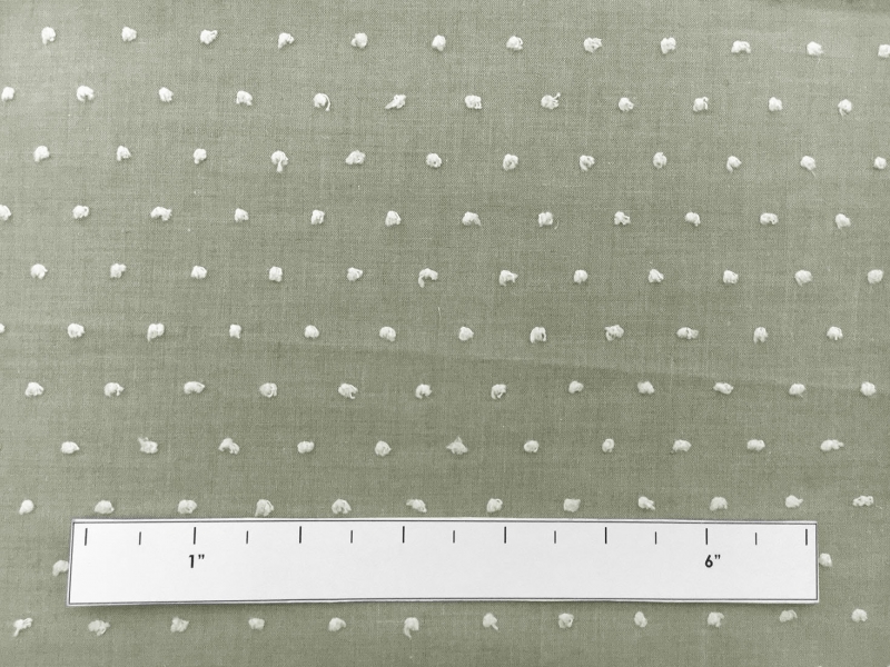 Cotton Poly Swiss Dot in Sage2