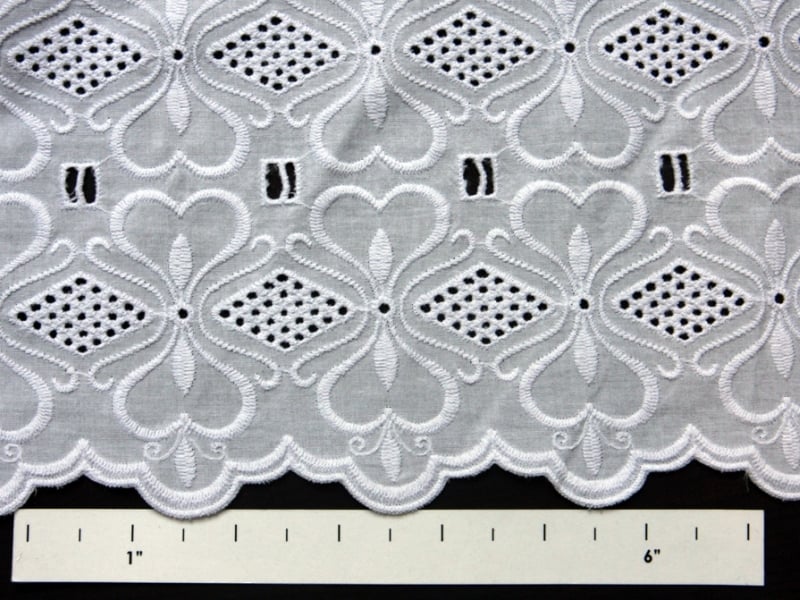 Cotton Eyelet in White | B&J Fabrics