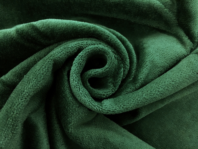 Cotton Terry Velour in Forest Green