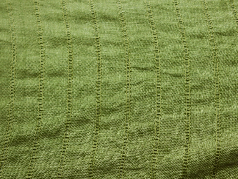 Linen Fagotting Green0