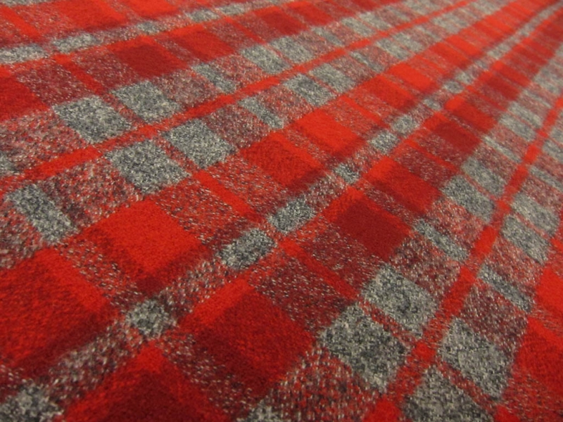 Cotton Mammoth Flannel Plaid in Red and Grey2