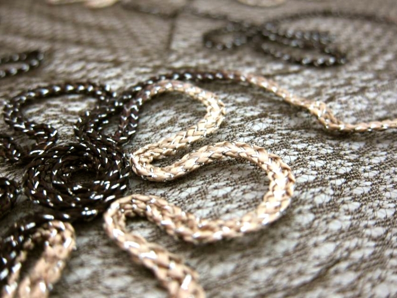 Metallic Ribbon Embroidered Souffle2
