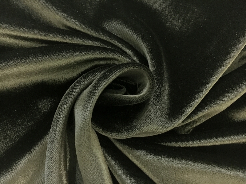 French Silk Rayon Panne Velvet in Hunter1