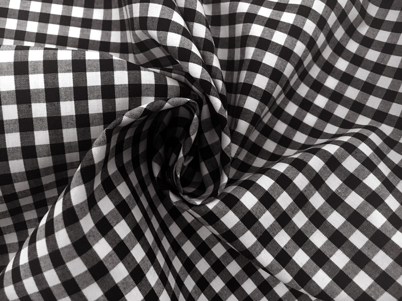 1/4" Cotton Gingham in Black1