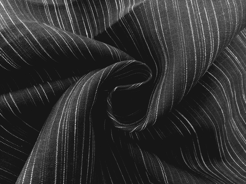 Linen Novelty Stripe in Black1