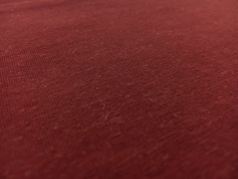 Certified Organic Hemp and Cotton Jersey in Heretic Red0
