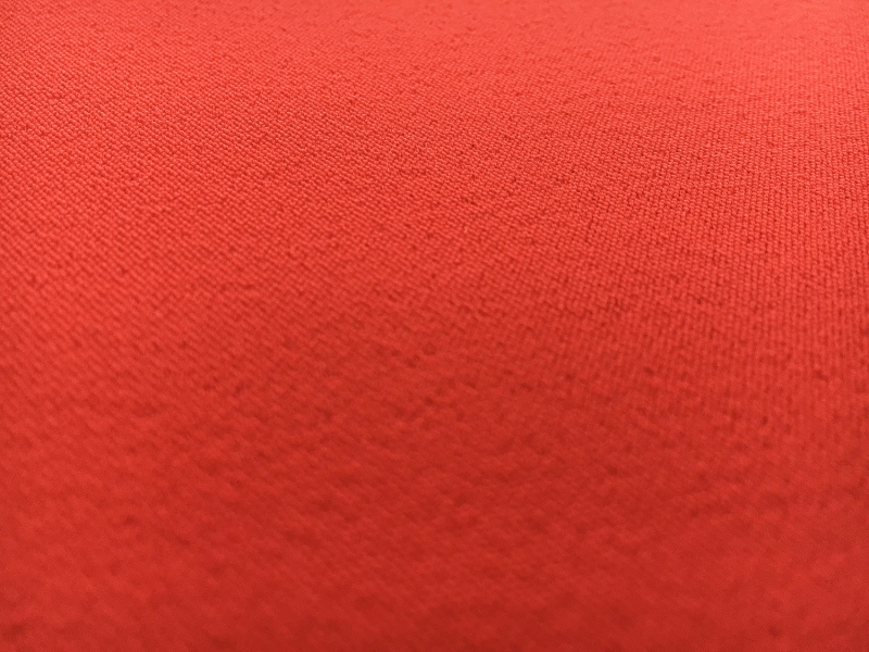 Polyester and Spandex Stretch Crepe in Bright Red1